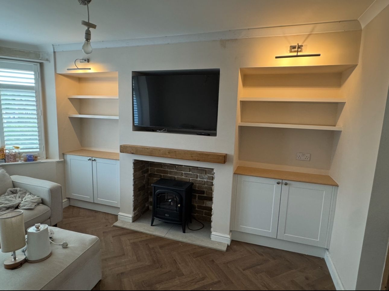 Bespoke Alcove Joinery & Feature Fireplace