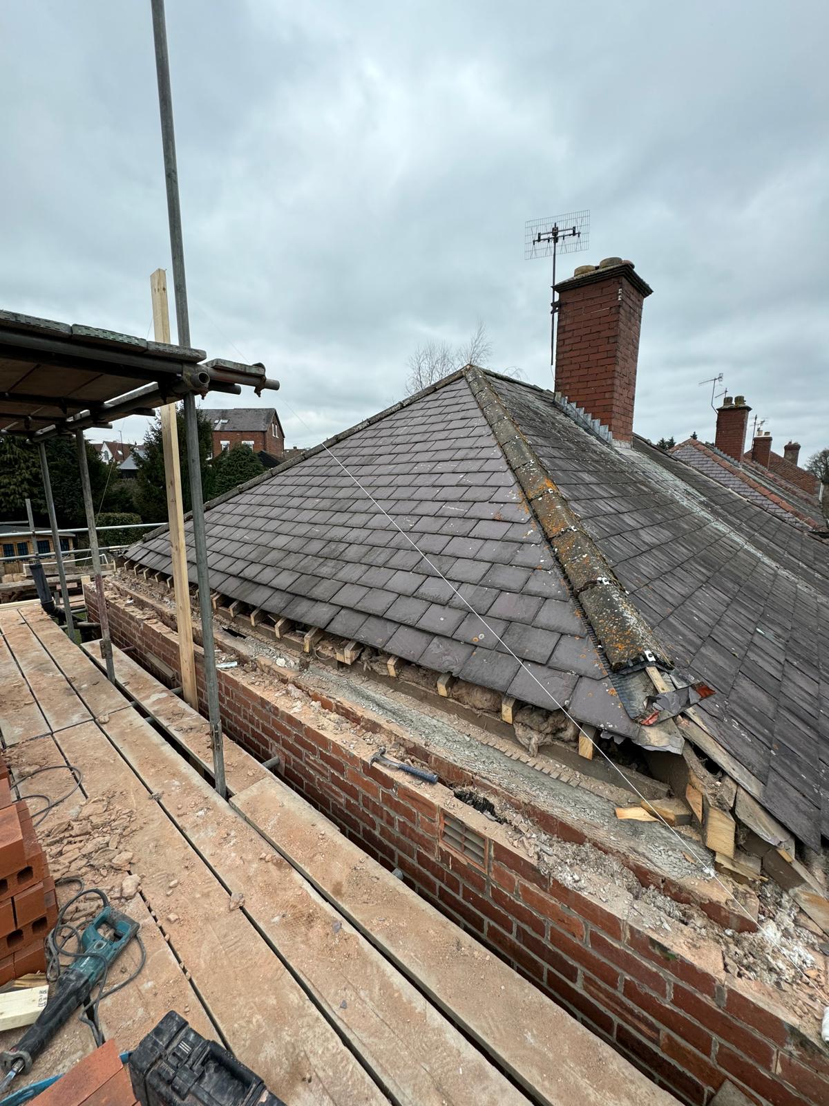 Double Storey Extension — Roof Structure & Tiling
