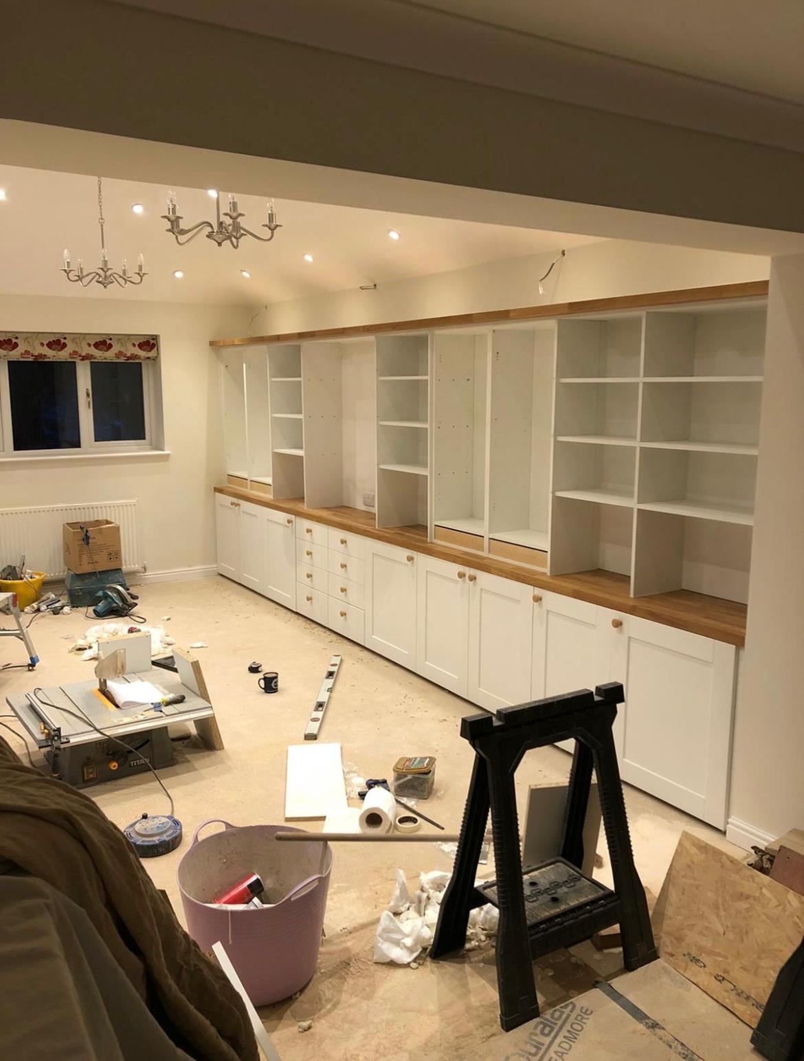 Bespoke Full-Wall Fitted Storage & Shelving Unit