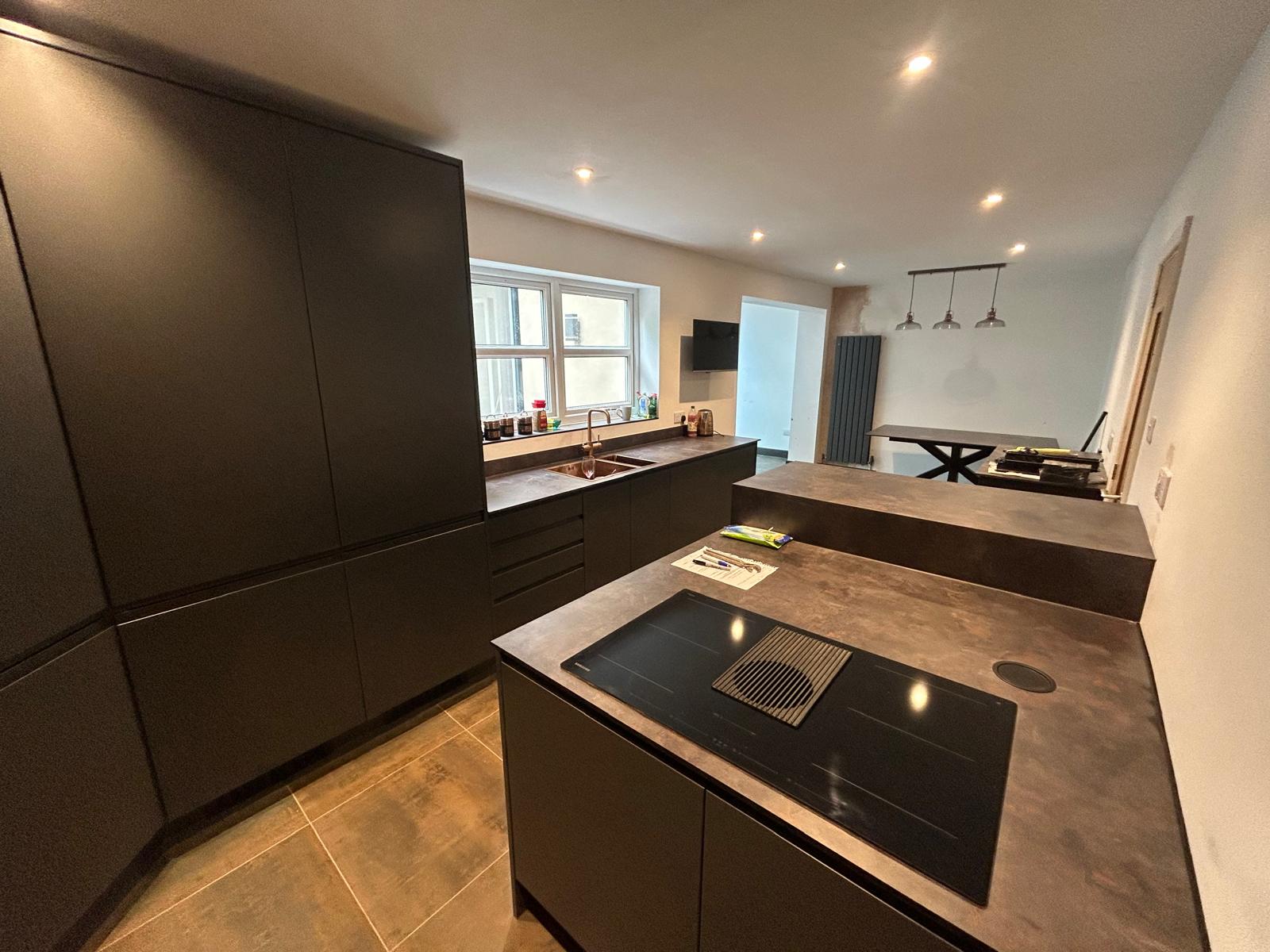 Moody Open-Plan Kitchen & Living Area
