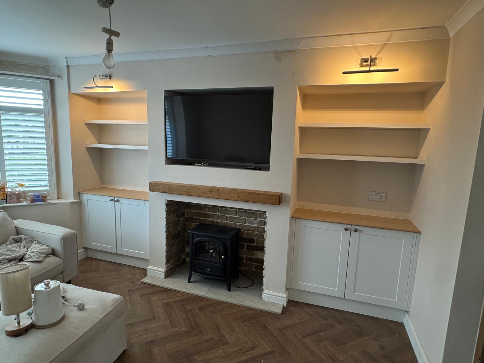 Alcove Cabinets, Shelving & Feature Fireplace